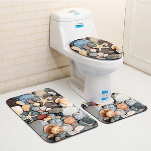 New product New Supplier comfortable absorbent bath room Toilet rug mat set ,5 piece bath rug and bathroom carpet set/toilet set