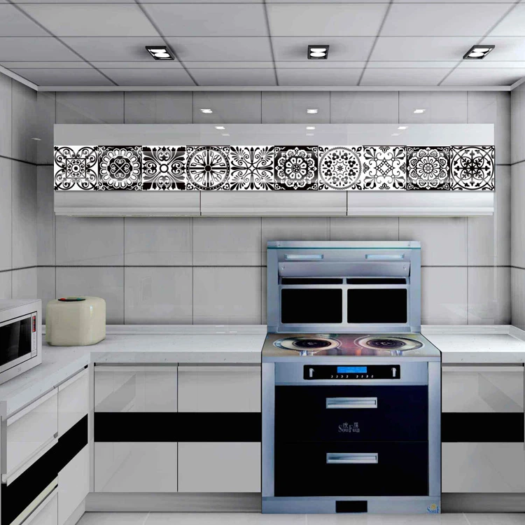 New Retro Style hot home art decoration pvc wall sticker OEM 3D kitchen tile wall sticker