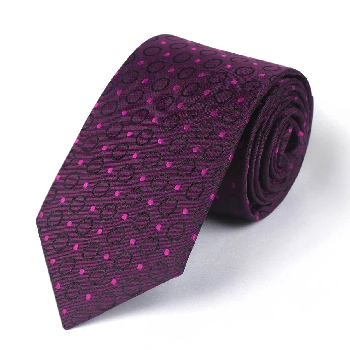 New type 7cm business suit hand-made polyester silk tie