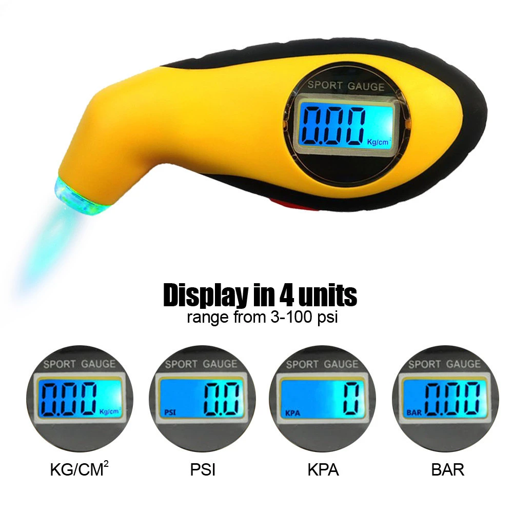 New Vehicle Tire Pressure Count  Meter LED Lamp Tire Pressure Monitoring System Electronic Digital Device