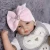 Import Newborn Hospital Hat Infant Baby Hat Cap with Big Bow and crystal Soft Cute Knot Nursery Beanie from China