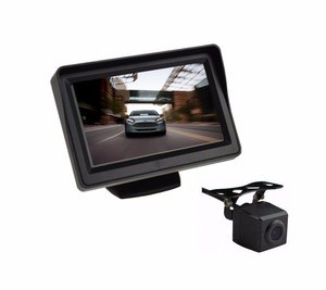 Night vision 2.4 Wireless HD Reversing Backup Wide Angle CCD Rear View Camera + 4.3&quot; TFT LCD Car Reverse Rear View Monitor