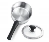 Non stick milk pan 304 stainless steel saucepan with glass lid 1/2/3quart cooking noodles/baby food small milk soup pot