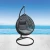 Import OC031 - Black hanging patio swing egg shape swing and orange waterproof cushion for garden furniture from Vietnam