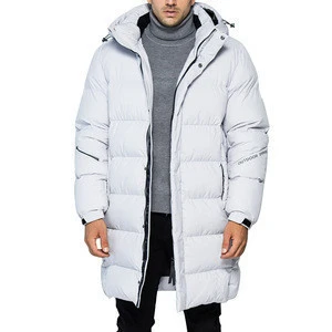 OEM Knee Length Cotton Down Jacket,Winter Outdoor Breathable Anti-static Warm Men Down Jacket