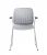 Import Office Room Gray and Orange Chair Metal Armrest Visitor Chair Steel Base Frame Executive Meeting PP Staff Chair from China