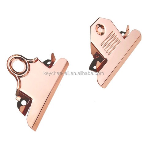 office school binding supplies 78 85 100 rose gold spring clip metal clipboard clip for PVC file folder