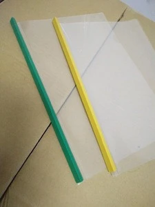 Office stationery I shape a4 size paper file holder/document PVC plastic clips for file