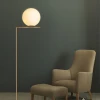 ON SALE modern golden architectural design glass lampshade LED floor lamp high quality standing lamp for home hotel decor