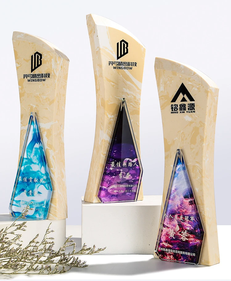 Oneway Wholesale Design Custom Made K9 Diamond Crystal Award Cup Trophy