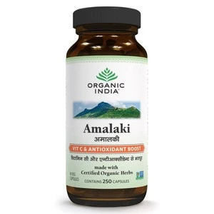 Organic India Amalaki (Emblica officinalis) Natural Antioxidant with Vitamin C - 250 Capsules