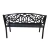 Import Outdoor double seat flower design cast iron bench from China