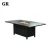 Import Outdoor Garden Rectangle Aluminum Table gas fire pit from China