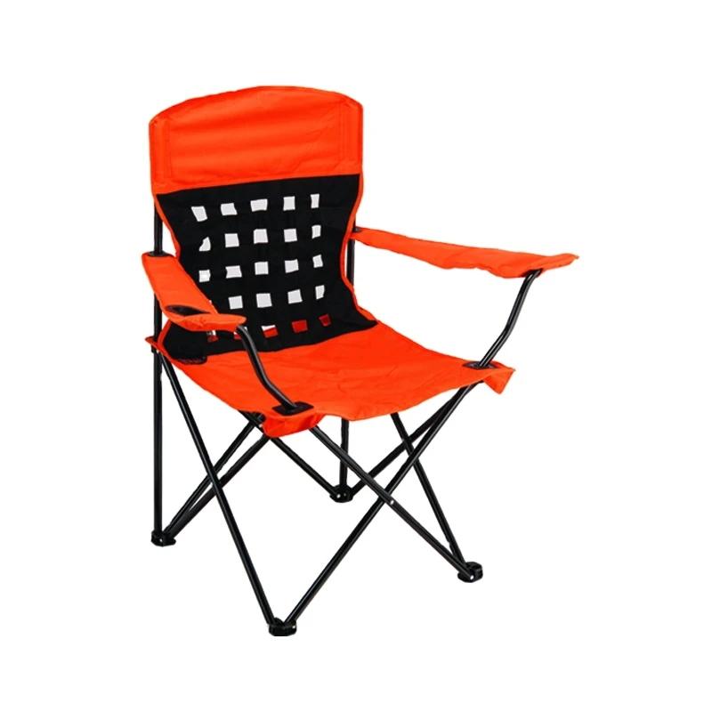 Outdoor Portable Folding Deluxe Camping Chair With Adjustable Legs with Cooling mesh back