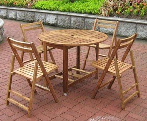 outdoor wood foldable dinning set - high quality furniture - made in vietnam garden furniture