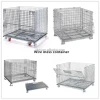 Pallet Box Metal Mesh Container Lockable Roll Wire Steel Cages For Storage