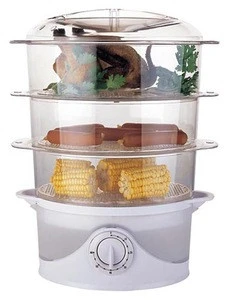 PC Material Food Steamer Steam Cooker 9L Capacity