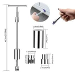 PDR012 POW PDR set silver metal bridge+metal T pull+small hammer+metal flat pen+100W glue gun+glue stick for Car repair tool