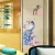 Import Peacock personality PVC wall sticker Waterproof removable wall stickers entrance study Office decoration wall sticker from China