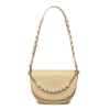 Pearls Chain Bag Women Ladies Luxury Semicircle Hand Bags Purses Women Pu Leather Handbags