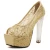 Import Peep Toe Platform heels Gold Silver wedding shoes women pumps high heel women shoes talon femme ladies shoe  ikl9 from China