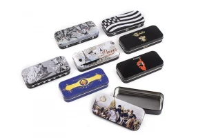 Pencil tin case with movable lid,student pencil case