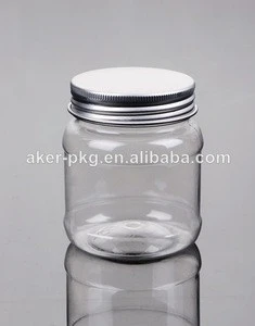 pet jars with aluminum lid packing for candy and other food
