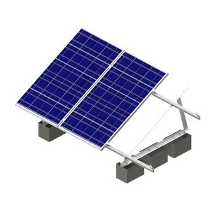 Photovoltaic solar panel structure on flat roof ventilation shingles tiles with  roofing sheet hook mounting brackets&amp;rails