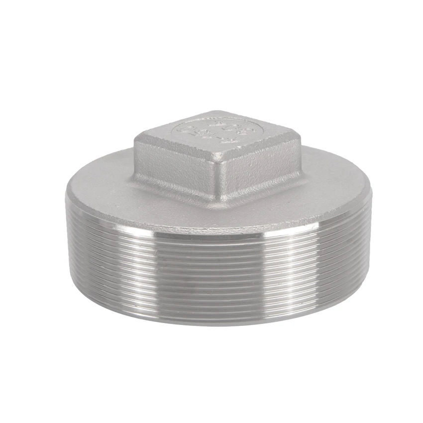 Pipe Fittings male Thread Square Plug Stainless Steel Pipe End Cap