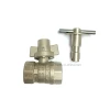 Plated Nickel Brass Lockable Ball Valve for Water Meter System