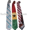 Polyester tie with flag printing