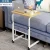 Import Portable Laptop Desk Wooden Mobile Smart Computer Desk With Wheels For Sofa Bedside from China