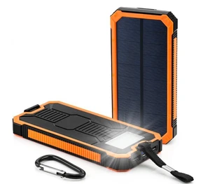Portable Outdoor Solar Charger for Mobile Phone Universal 5000mAh LED Light Solar Battery for Iphone Laptop Solar Power Bank
