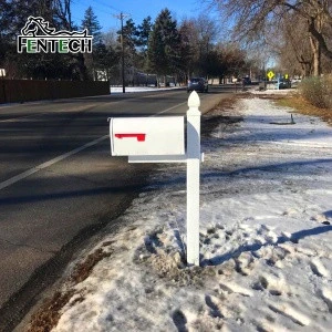 Post Mounted mailbox,Fentech free standing outside pvc mailbox post