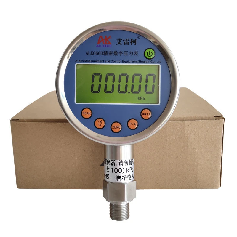 Precision digital pressure gauge alkc603 electronic pressure measuring 0.25 level 5-digit display standard meter