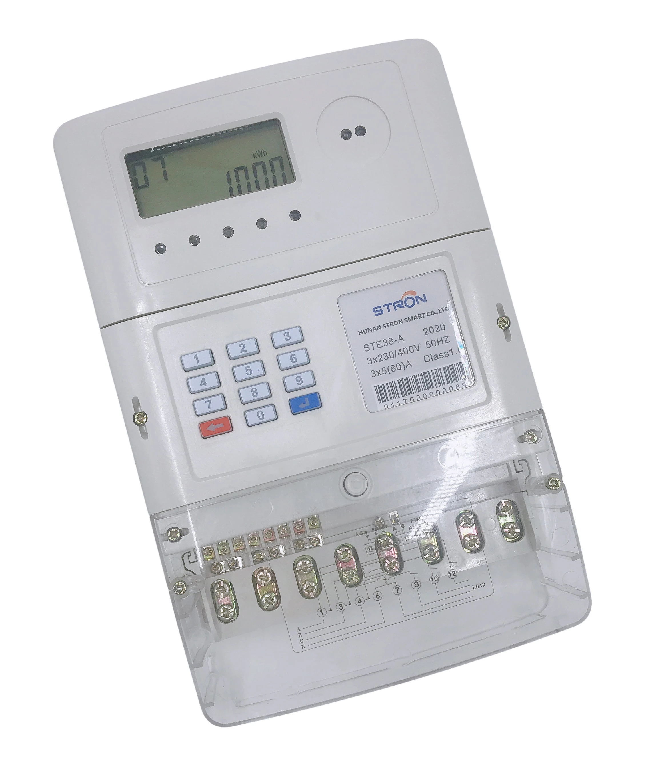 Prepaid Keypad 3 Phase Energy Meter STS Standard Electrical Instruments And Power Monitor With Energy Management System