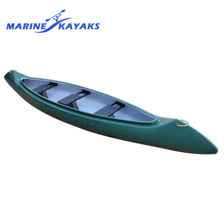 Professional 2+1 Family 4.95M Length Plastic Rowing  Canoe Kayak For Fishing