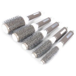 Professional Hair Dressing Brushes High Temperature Resistant Ceramic Iron Round Comb Hair Styling Tool Hairbrush