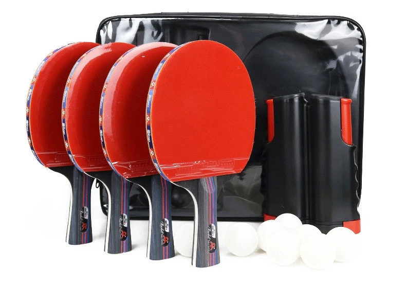Professional pingpong racket Retractable net Carry Bag 4 Player table tennis racket