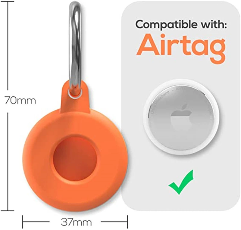 Protective Cover For Aircovered AirTag Case Silicone Protector Bumper Case Compatible with Apple AirTags Tracker Buckle