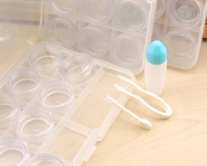 PS 12 Small Boxes Transparent Display Box Contact Lenses Case Wholesale Contact Accessories Eyeglasses Case