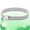 Pulsera de cadena de serpiente de Plata de Ley 925, pulsera de abalorios de corazon para pulsera de Tailandia Bileklik