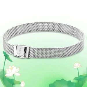 Pulsera de cadena de serpiente de Plata de Ley 925, pulsera de abalorios de corazon para pulsera de Tailandia Bileklik