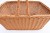 Import Rattan Rectangular Shopping Basket Picnic Basket Portable Woven Storage Vegetable Basket with Handle from China