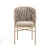 Import Rattan wicker furniture sets outdoor UV-resistant rattan dining armrest garden aluminium tube nordic PE rattan chair from China