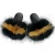 Import real fur slides custom fur slides raccoon fur slippers from China