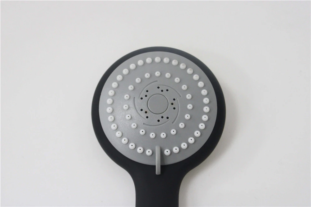 Reasonable price bathroom accessories black round high pressure hand-held multi-function shower