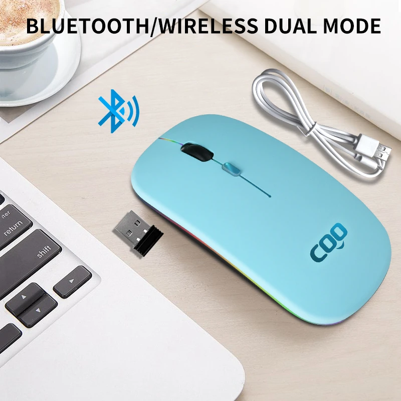 Rechargeable lithium battery cheap 2.4 ghz rgb wireless mouse with bt