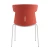 Import Red Modern Dining Room Side Chairs PP Cushion Seat Dining Chair with Metal Legs from China