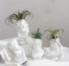 resin human face vase artificial human face planter sculpture for garden home decor Resin vase